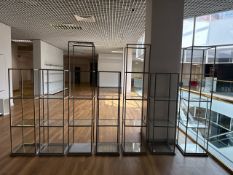 7 x Glass Shelved Display Units - No Reserve