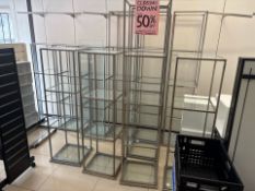 6 x Glass Shelved Display Units - No Reserve