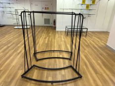 Pair Of Black Crescent Garment Rails - No Reserve