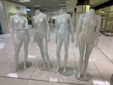 4 x Female Manaquins - No Reserve