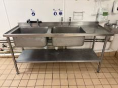 Dual Sink Stainless Steel Unit - No Reserve