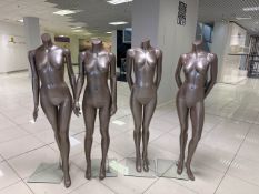 4 x Female Manaquins - No Reserve