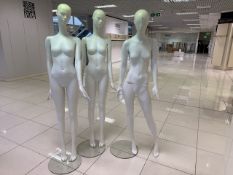 3 x Female Manaquins - No Reserve