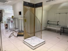 Marble & Gold Effect Display Podium - No Reserve