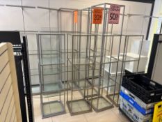 6 x Glass Shelved Display Units - No Reserve