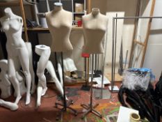 Pair Of Mannequin Stands For Garment Fabrication - No Reserve