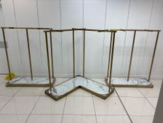 3 Marble & Gold Effect Display Rails - No Reserve