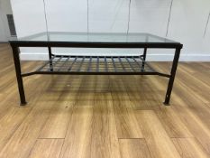 Glass Topped Coffee Table - No Reserve