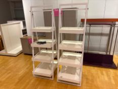 Pair Of 4 Tier Triangular Display Unit