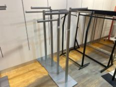 4 x Adjustable Metal Clothes Rail