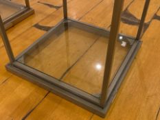 Pair Of 5 Tier Metal Frame Glass Shelving