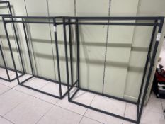 2 x Medium Metal & Glass Garment Display Units - No Reserve