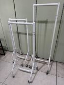 3 x White Metal Sale Rails - No Reserve