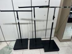 3 x Adjustable Post Garment Rails - No Reserve