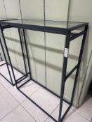 3 x Tall Metal & Glass Garment Display Units - No Reserve