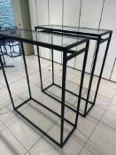 2 x Medium Metal & Glass Garment Display Units - No Reserve