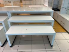 3 Stack Gloss White Wooden Lacquer Tables