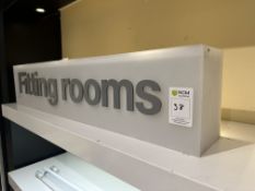 Illuminated Fitting Rooms Box Sign - No Reserve