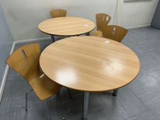 2 x Canteen Tables, 4 x Stacking Chairs - No Reserve