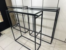 3 x Medium Metal & Glass Garment Display Units - No Reserve