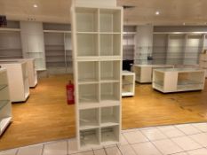 3 White Wooden Lacquer Square Units