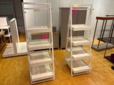 Pair Of 4 Tier Triangular Display Unit