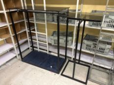 Black Metal Frame Clothing Display Rails