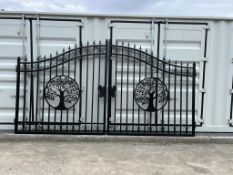 Unused 14ft Bi-Parting Gate, Tree Design, Brand New