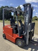 2015 Heli 1.5 Tonne Electric Forklift, ONLY 194 HOURS, Container Spec, 4.2m Mast With Side Shift