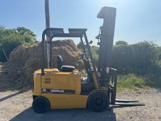 2011 Caterpillar EP25 2.5T Electric Forklift, Full Free 6.5m Lift, Only 3455 Hours, Charger Included