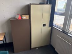 Pair Of Stand Up Metal Cabinets & A Metal Filing Cabinet- No Reserve