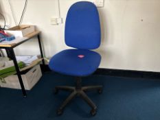 Blue Fabric Office Chair- No Reserve