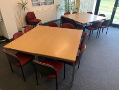 5 Straight Wooden Top Tables - No Reserve