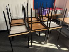 12 Assorted Wood Top Square Tables - No Reserve