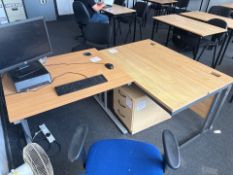 2 Assorted Straight Desks And Office Chair - No Reserve