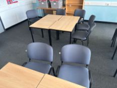 3 Straight Wooden Top Desks - No Reserve
