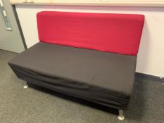 Two Seater Felt Red And Black Sofa - No Reserve