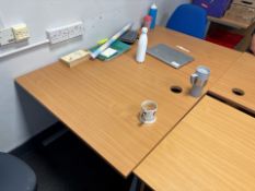 3 Straight Wooden Top Desks - No Reserve