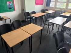 10 Square Wooden Top Tables - No Reserve