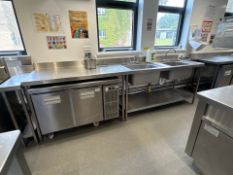 Stainless Steel Prep Table With Sink- No Reserve