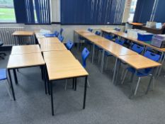 28 Square Wooden Top Desk- No Reserve