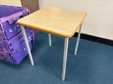 x11 Wooden Laquer Top Square Tables- No Reserve