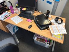 Straight Desk With Office Chair And Pedestal - No Reserve