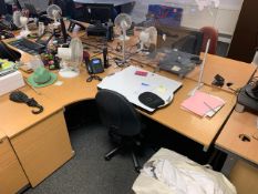 4 Assorted Radial Desks - No Reserve