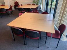 5 Straight Wooden Top Tables - No Reserve