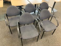 10 Grey Felt Chairs With Arms - No Reserve