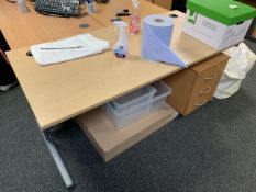 4 Straight Wooden Top Desks - No Reserve
