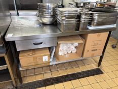 Stainless Steel Table With Drawer- No Reserve