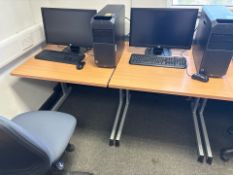 11 Square Wood Top Tables - No Reserve