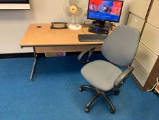 Straight Desk With Office Chair - No Reserve